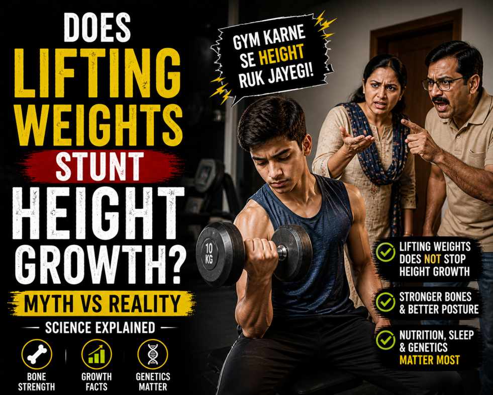 Does Lifting Weights Stunt Height Growth? Myth vs Reality (Science Explained 2026)