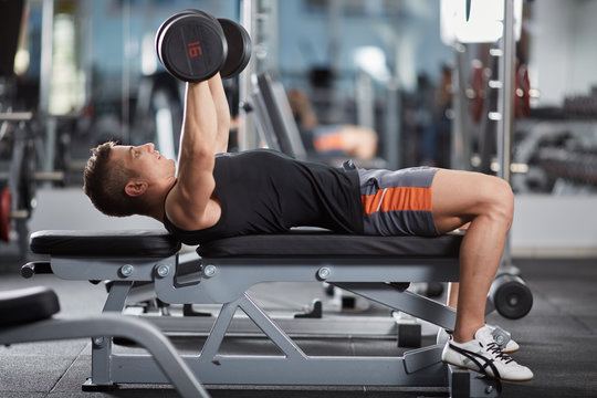 dumbbell chest press flat
