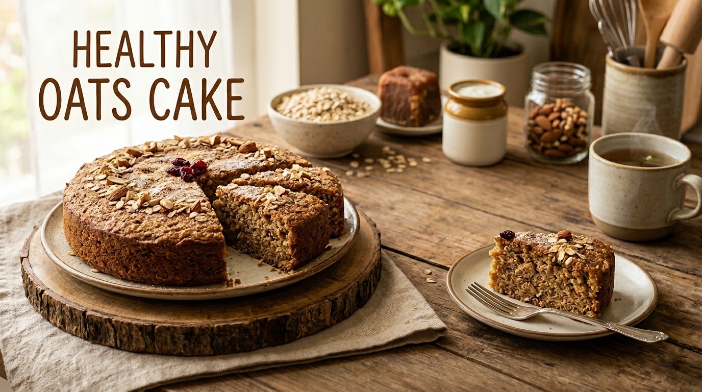 Healthy Jaggery Oats Cake