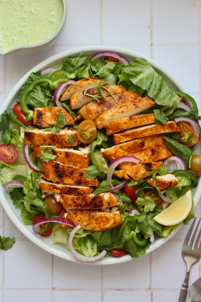 Grilled Chicken Tikka Salad — QuadFit Healthy Recipe