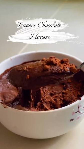 Paneer Whey Chocolate Mousse "Ice Cream"